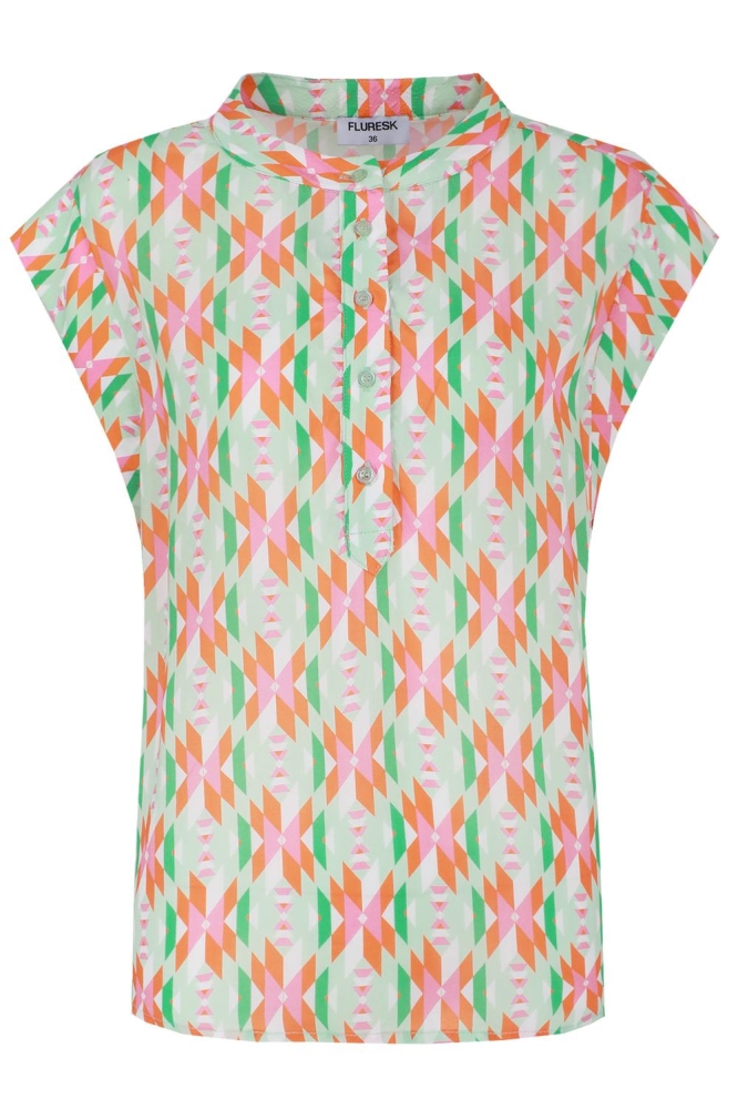 MIRA TOP 25ZFSF02 011754 OFFWHITE/EDGE WATER GREEN